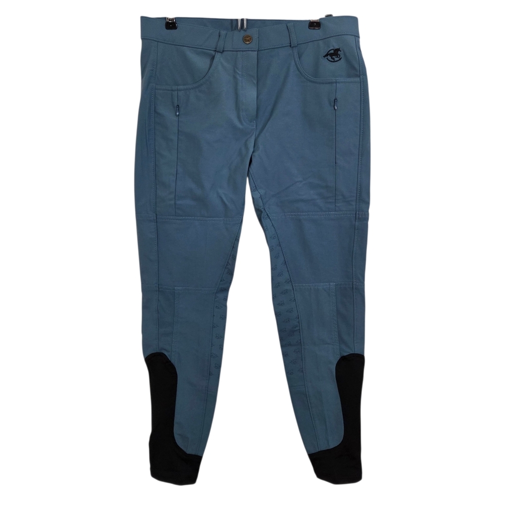 NWT Piper SmartPak Summer Riding Breeches Full Seat Teal Size 32R Equestrian